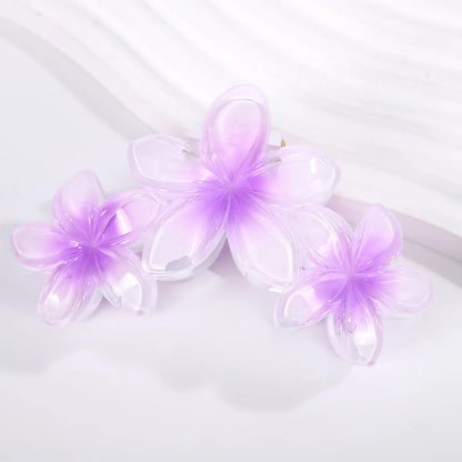 Women'S Simple Style Flower Plastic Stoving Varnish Hair Claws