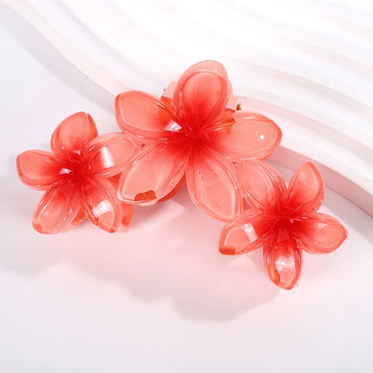 Women'S Simple Style Flower Plastic Stoving Varnish Hair Claws