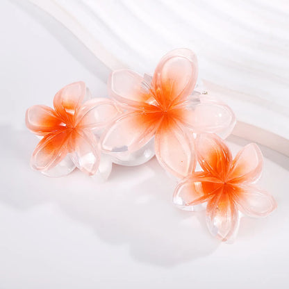 Women'S Simple Style Flower Plastic Stoving Varnish Hair Claws