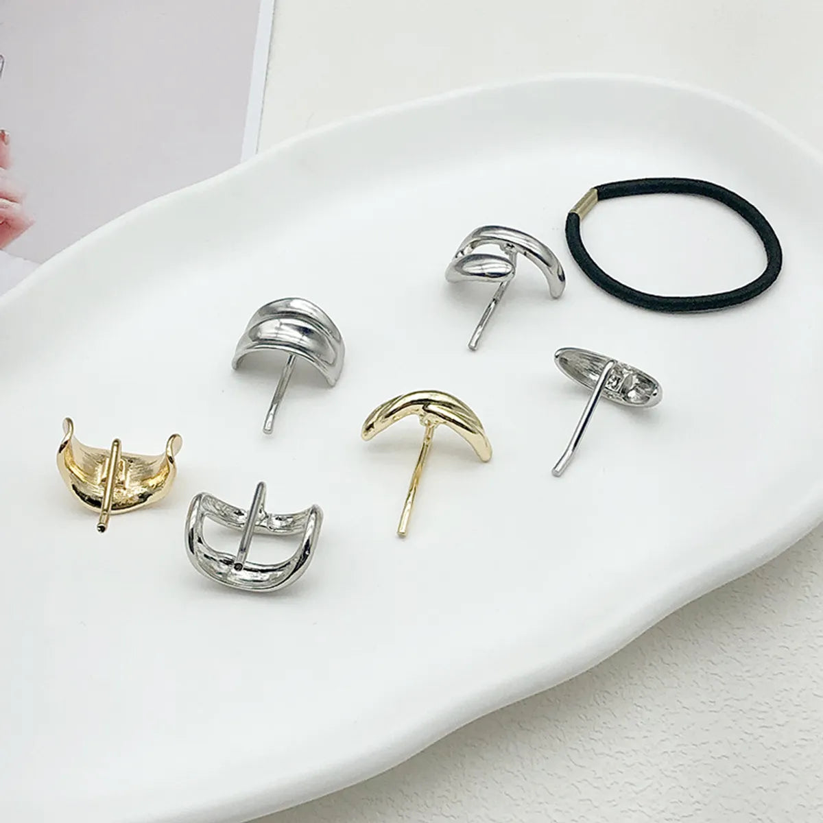 Women'S Simple Style Geometric Alloy Plating Hair Clip