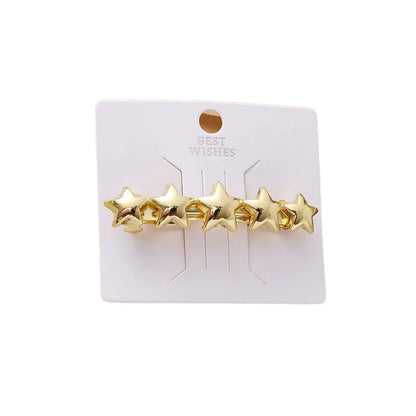 Women'S Simple Style Geometric Alloy Plating Hair Clip