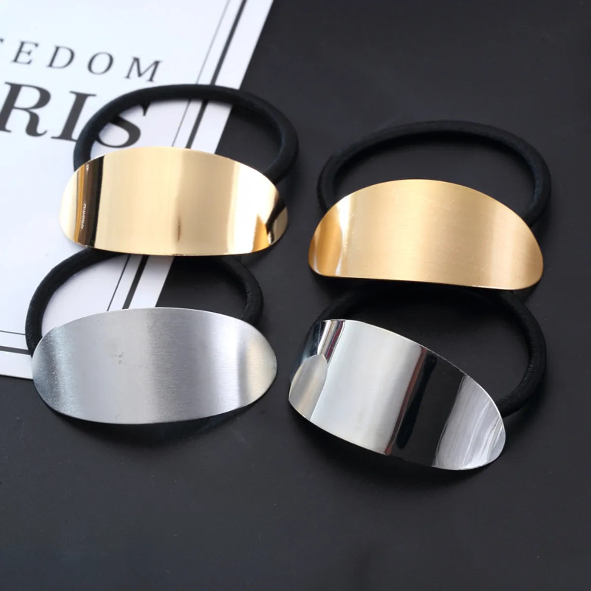 Women'S Simple Style Geometric Alloy Plating Hair Tie