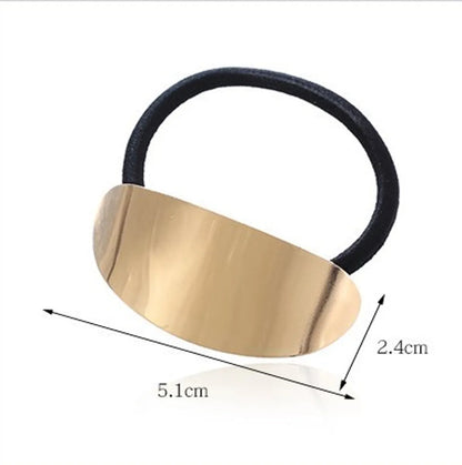 Women'S Simple Style Geometric Alloy Plating Hair Tie