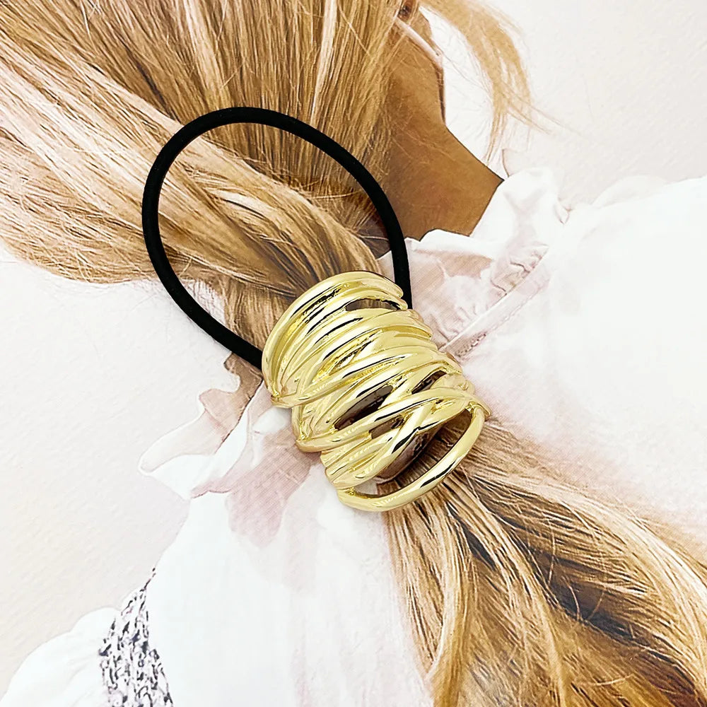 Women'S Simple Style Geometric Alloy Plating Hair Tie