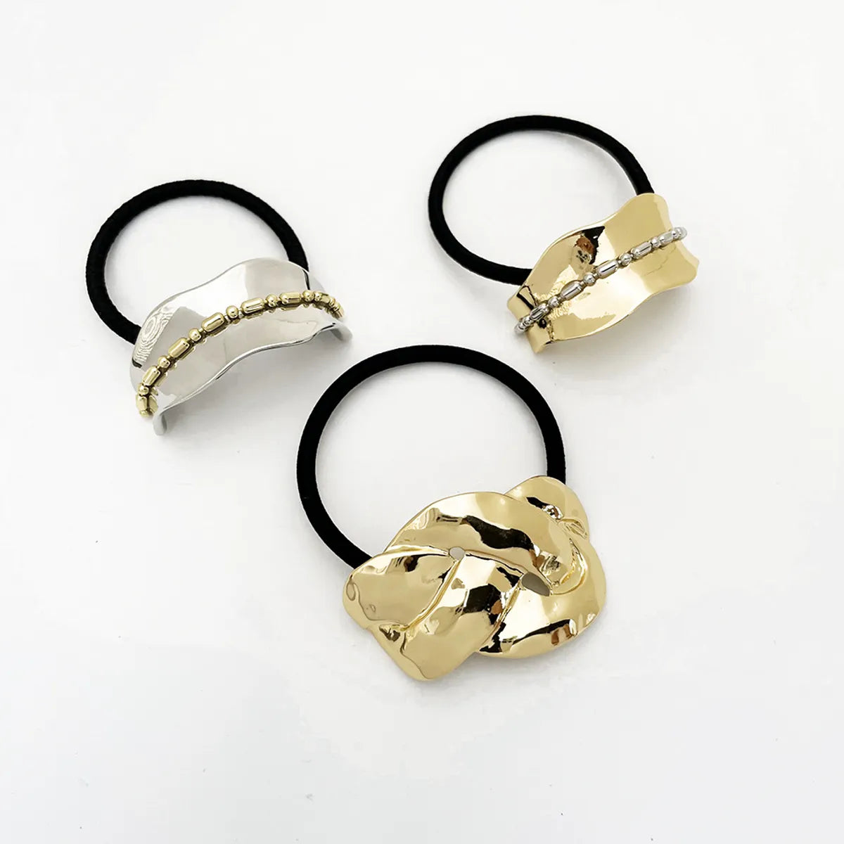 Women'S Simple Style Geometric Alloy Plating Hair Tie