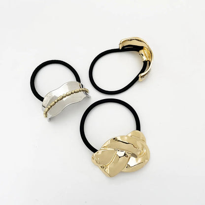 Women'S Simple Style Geometric Alloy Plating Hair Tie