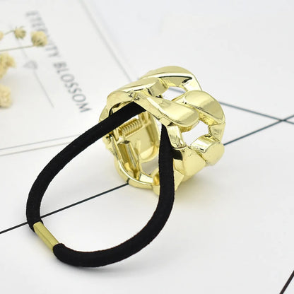 Women'S Simple Style Geometric Alloy Plating Hair Tie