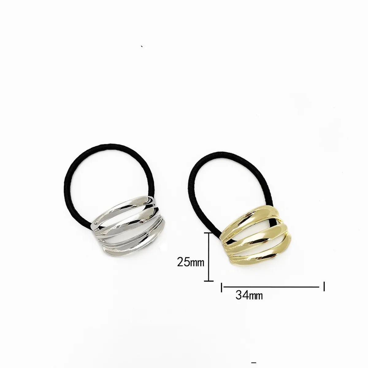 Women'S Simple Style Geometric Alloy Plating Hair Tie