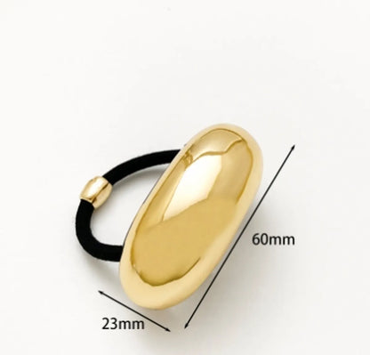 Women'S Simple Style Geometric Alloy Plating Hair Tie