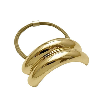 Women'S Simple Style Geometric Alloy Plating Hair Tie