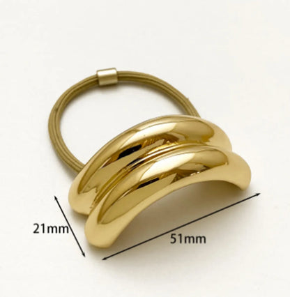 Women'S Simple Style Geometric Alloy Plating Hair Tie