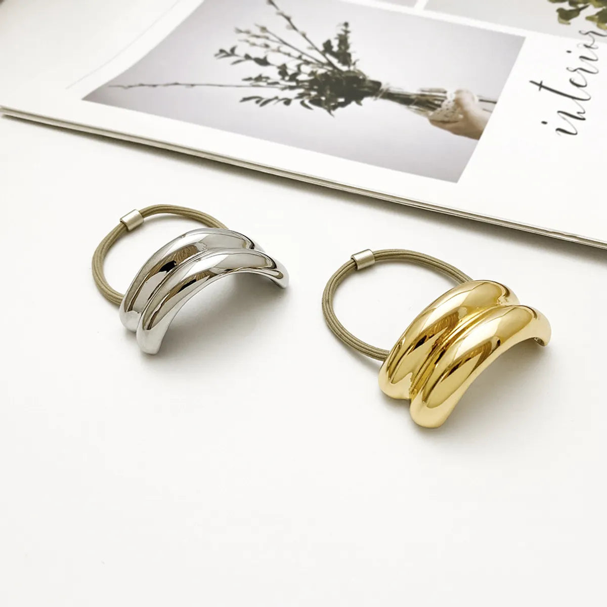 Women'S Simple Style Geometric Alloy Plating Hair Tie