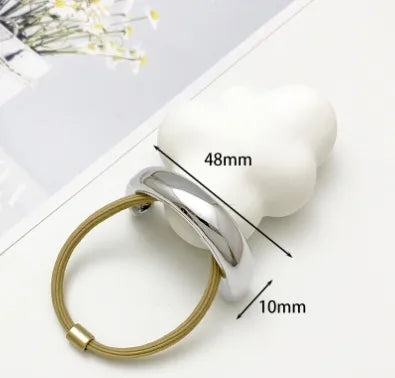 Women'S Simple Style Geometric Alloy Plating Hair Tie