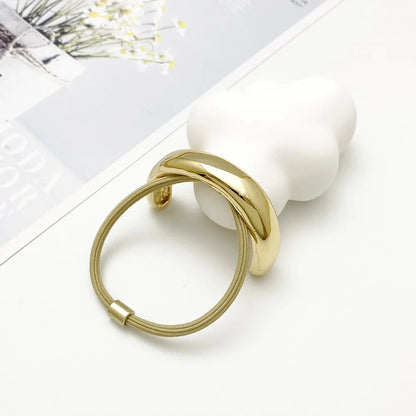 Women'S Simple Style Geometric Alloy Plating Hair Tie