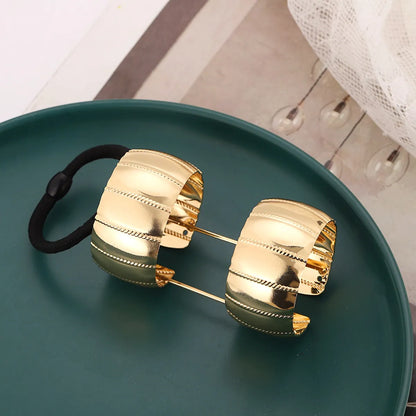 Women'S Simple Style Geometric Metal Plating Hair Tie