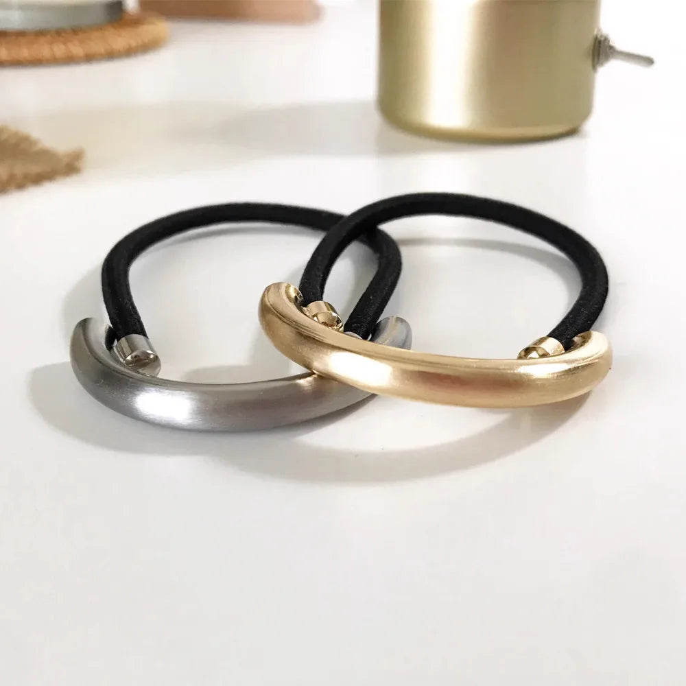 Women'S Simple Style Geometric Metal Plating Hair Tie