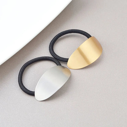 Women'S Simple Style Geometric Metal Plating Hair Tie