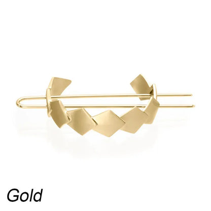 Women'S Simple Style Geometric Solid Color Alloy Hair Clip