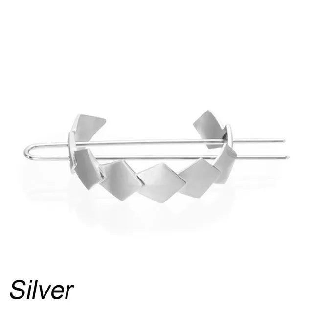 Women'S Simple Style Geometric Solid Color Alloy Hair Clip