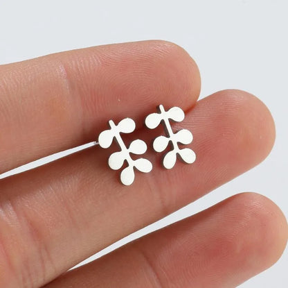 Simple Style Geometric 304 Stainless Steel No Inlaid 18K Gold Plated Ear Studs