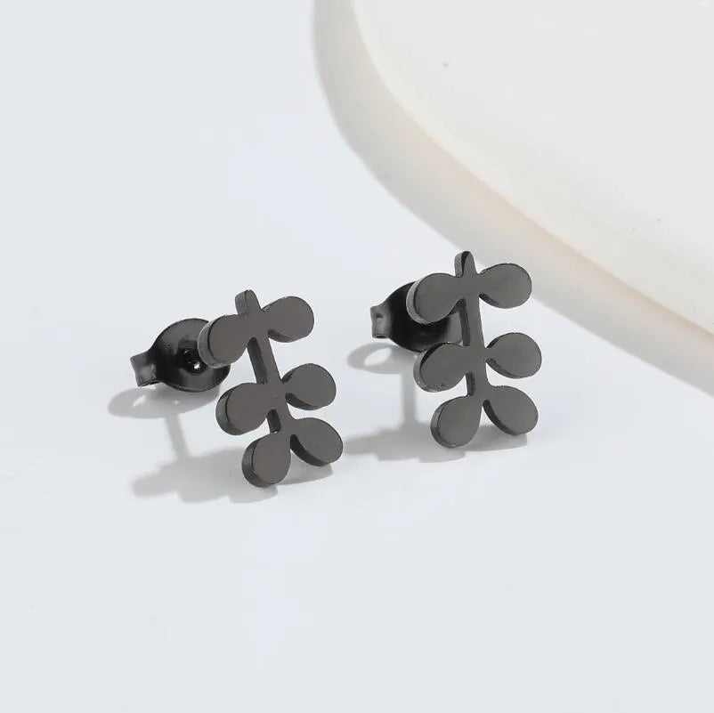 Simple Style Geometric 304 Stainless Steel No Inlaid 18K Gold Plated Ear Studs