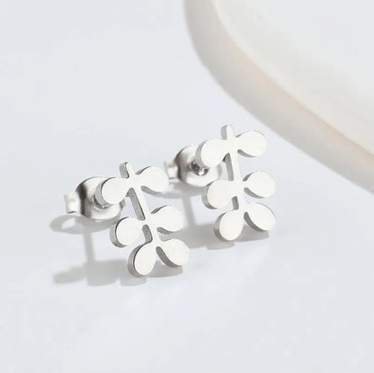 Simple Style Geometric 304 Stainless Steel No Inlaid 18K Gold Plated Ear Studs