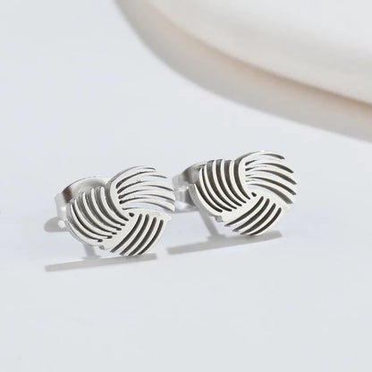 Simple Style Geometric 304 Stainless Steel No Inlaid 18K Gold Plated Ear Studs