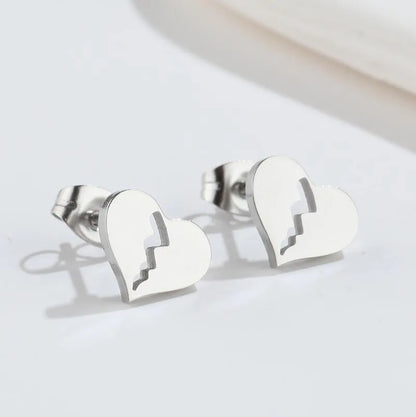 Simple Style Geometric 304 Stainless Steel No Inlaid 18K Gold Plated Ear Studs