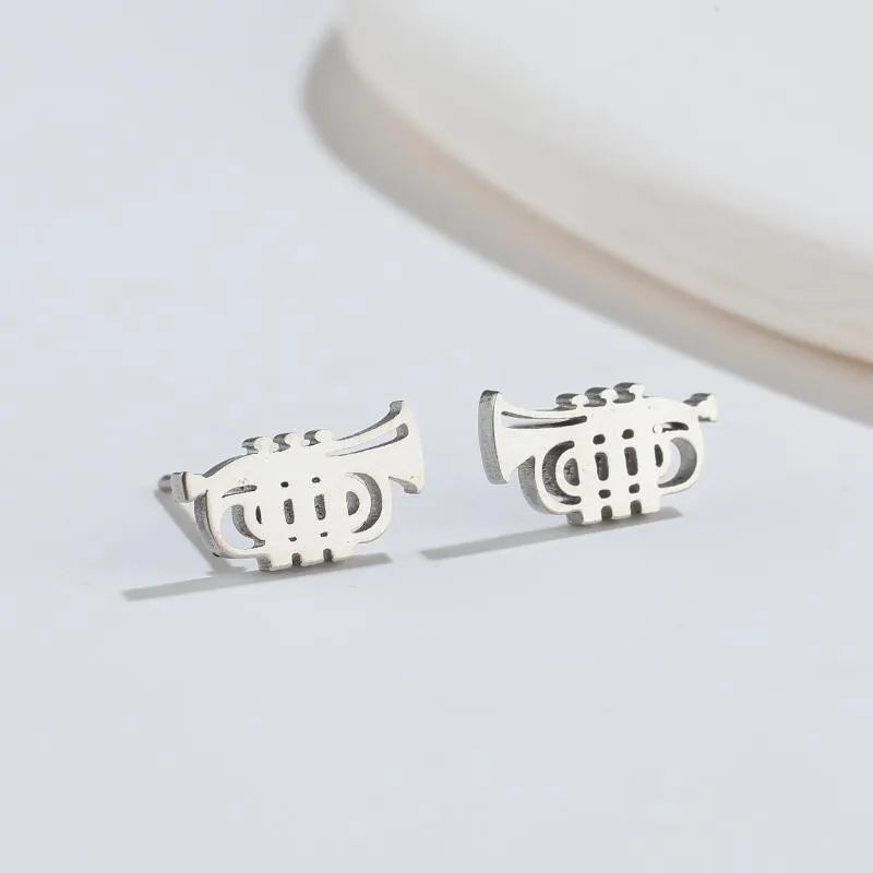 Simple Style Geometric 304 Stainless Steel No Inlaid 18K Gold Plated Ear Studs