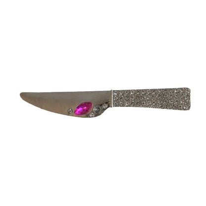 Women'S Simple Style Knife And Fork Metal Inlay Rhinestones Hair Clip