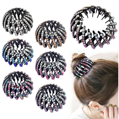 Women'S Simple Style Korean Style Geometric Plastic Flocking Inlay Rhinestones Hair Claws