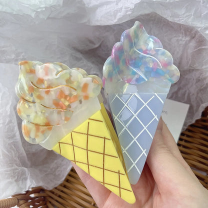 Women'S Simple Style Korean Style Ice Cream Acetic Acid Sheets Hair Clip