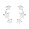 Simple Style Korean Style Star 304 Stainless Steel No Inlaid 18K Gold Plated Ear Studs