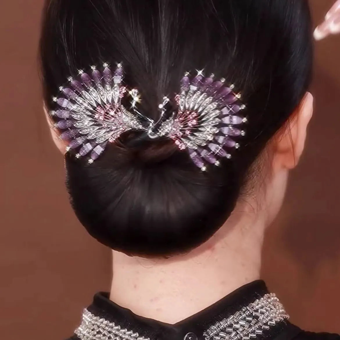 Women'S Simple Style Peacock Feather Flower Alloy Plating Inlay Rhinestones Hair Band