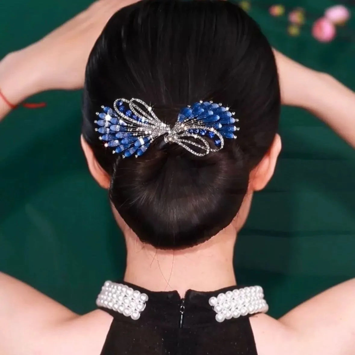 Women'S Simple Style Peacock Feather Flower Alloy Plating Inlay Rhinestones Hair Band