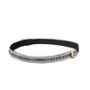 Women'S Simple Style Plaid Waves Glass Diamond Hair Band