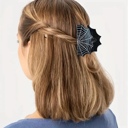 Women'S Simple Style Pumpkin Spider Web Bat Arylic Hair Claws