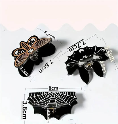 Women'S Simple Style Pumpkin Spider Web Bat Arylic Hair Claws