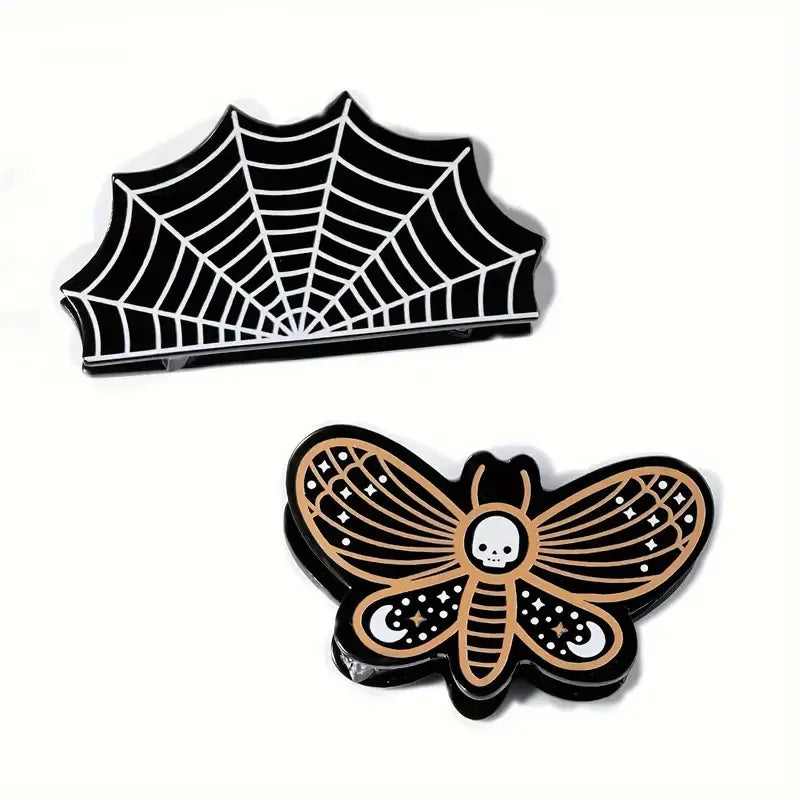 Women'S Simple Style Pumpkin Spider Web Bat Arylic Hair Claws