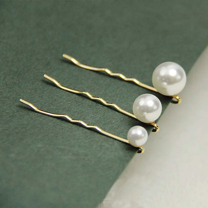 Women'S Simple Style Round Plastic Metal Hair Clip