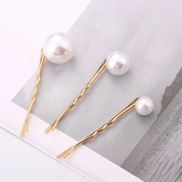 Women'S Simple Style Round Plastic Metal Hair Clip