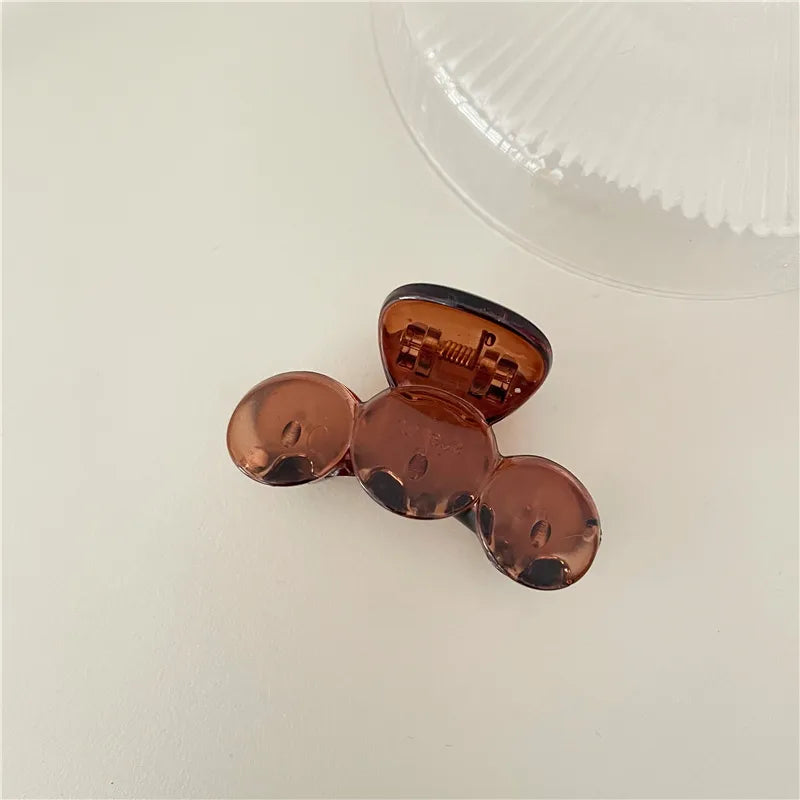 Women'S Simple Style Round Solid Color Plastic Resin Hair Claws