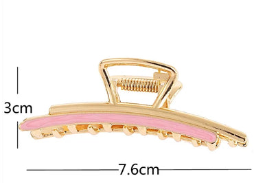 Women'S Simple Style Solid Color Alloy Hair Claws