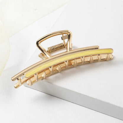 Women'S Simple Style Solid Color Alloy Hair Claws