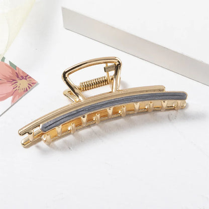 Women'S Simple Style Solid Color Alloy Hair Claws