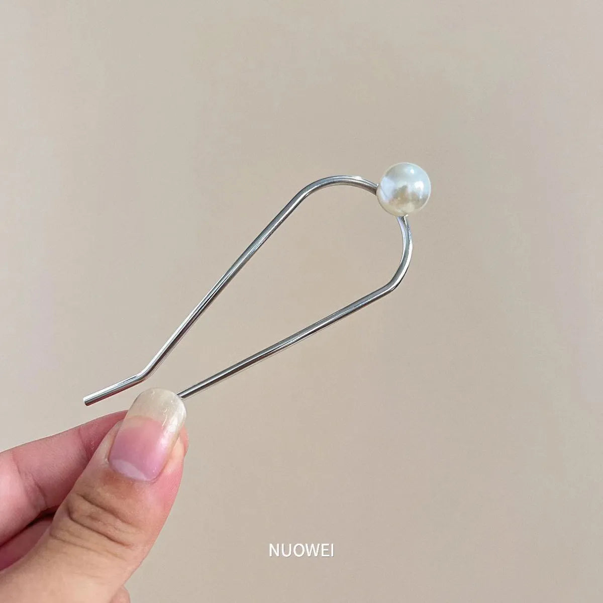 Women'S Simple Style Solid Color Alloy Inlay Pearl Hairpin