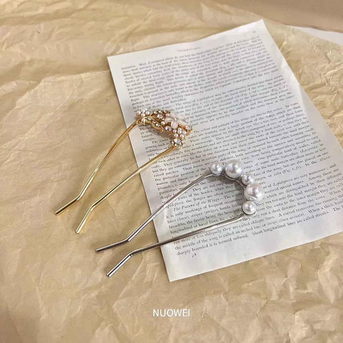 Women'S Simple Style Solid Color Alloy Inlay Pearl Hairpin