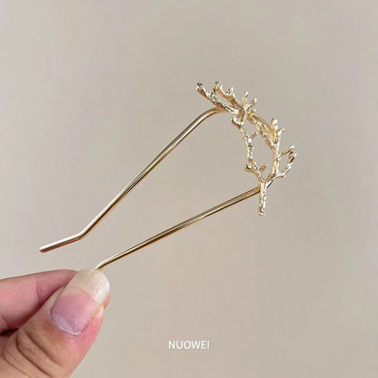 Women'S Simple Style Solid Color Alloy Inlay Pearl Hairpin