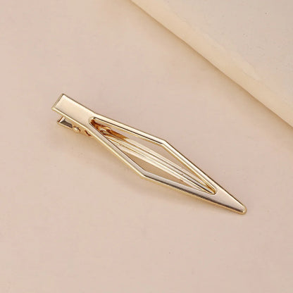 Women'S Simple Style Solid Color Alloy Plating Hair Clip