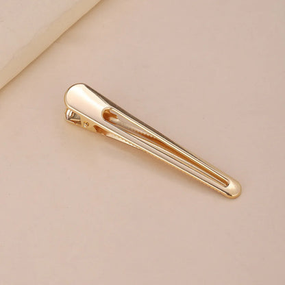 Women'S Simple Style Solid Color Alloy Plating Hair Clip